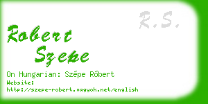 robert szepe business card