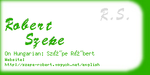 robert szepe business card